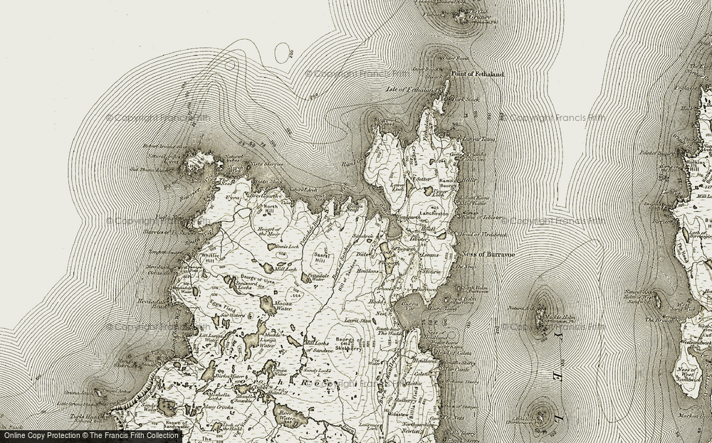 Old Map of Sandvoe, 1912 in 1912