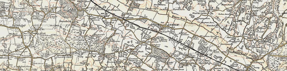Old map of Sandway in 1897-1898