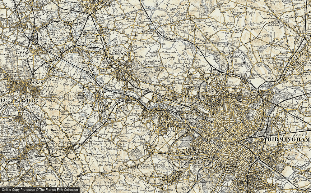 Old Map of Sandwell, 1902 in 1902