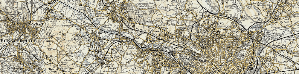 Old map of Sandwell in 1902