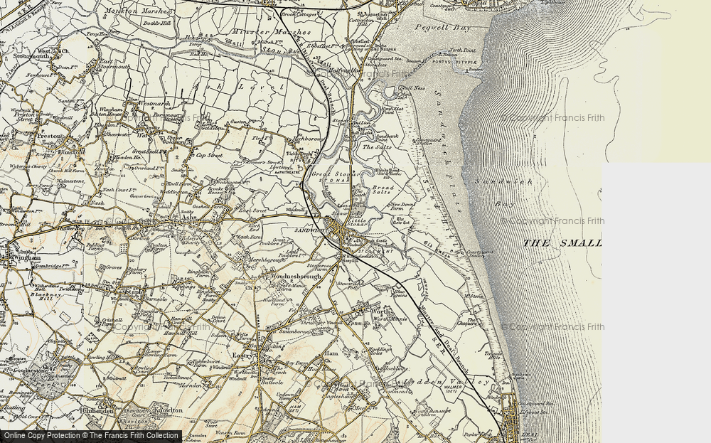 Old Map of Sandwich, 1898-1899 in 1898-1899