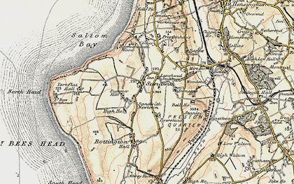 Old map of Sandwith in 1901-1904