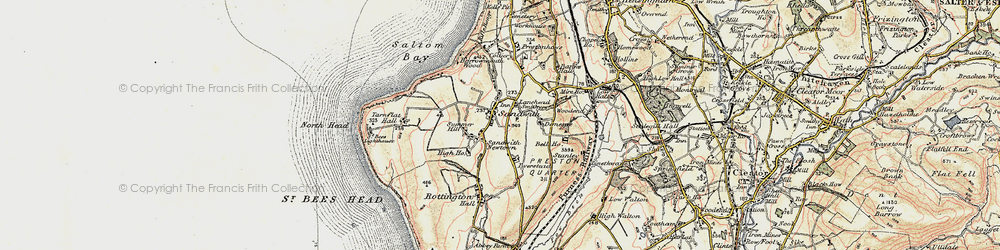 Old map of Sandwith Newtown in 1901-1904