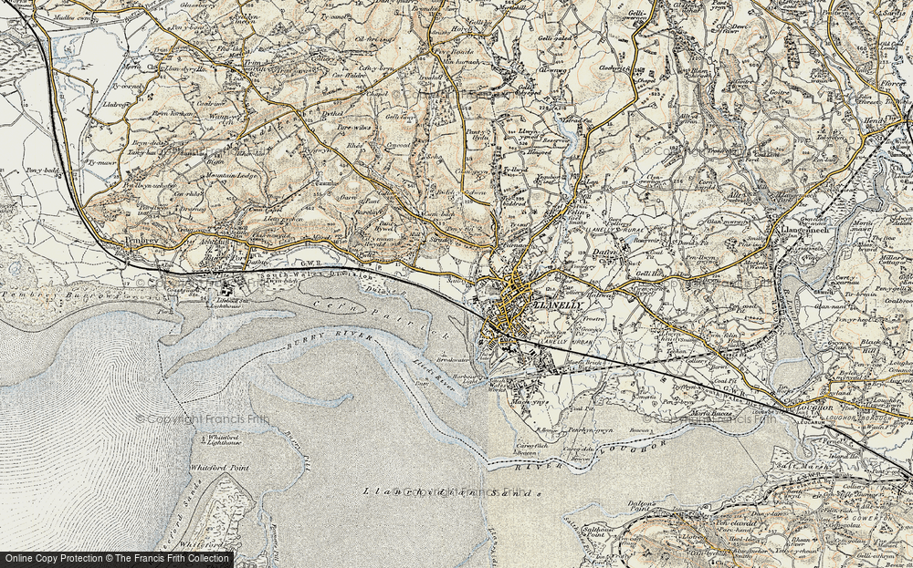 Old Map of Sandy, 1900-1901 in 1900-1901
