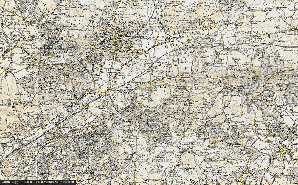 Old Map of Sandy Cross, 1898-1909 in 1898-1909