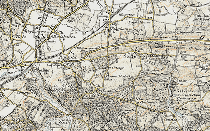 Old map of Sandy Cross in 1898-1909
