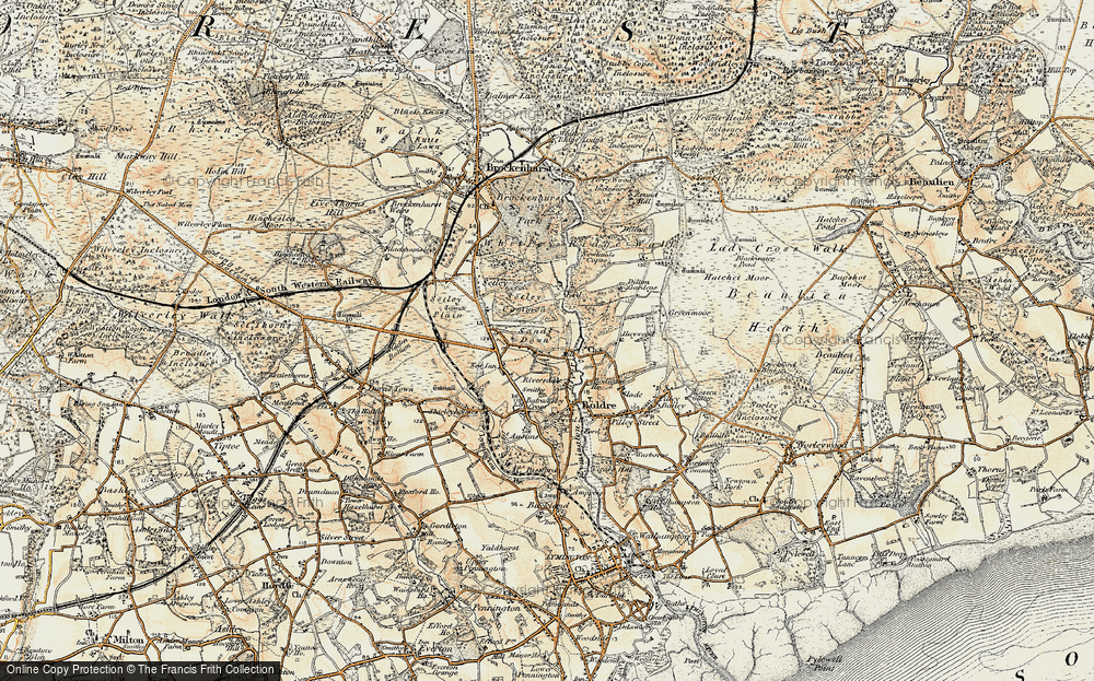 Old Map of Sandy Down, 1897-1909 in 1897-1909