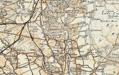 Old map of Sandy Down in 1897-1909