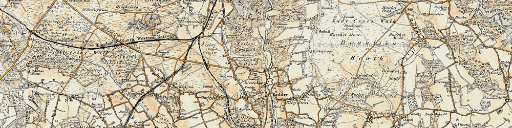 Old map of Sandy Down in 1897-1909