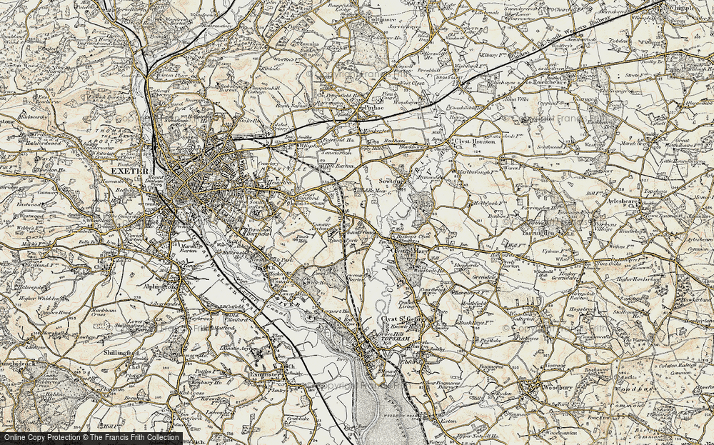 Old Map of Sandy Gate, 1899 in 1899