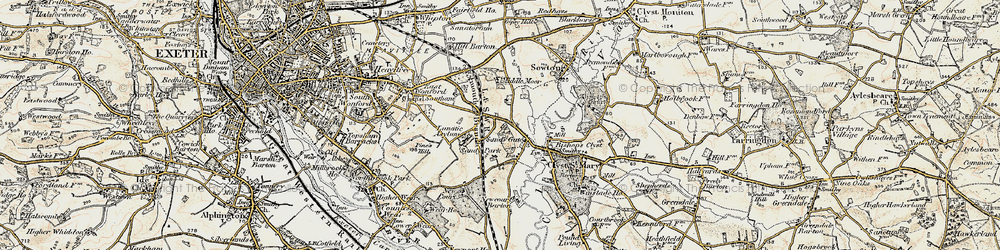 Old map of Sandy Gate in 1899