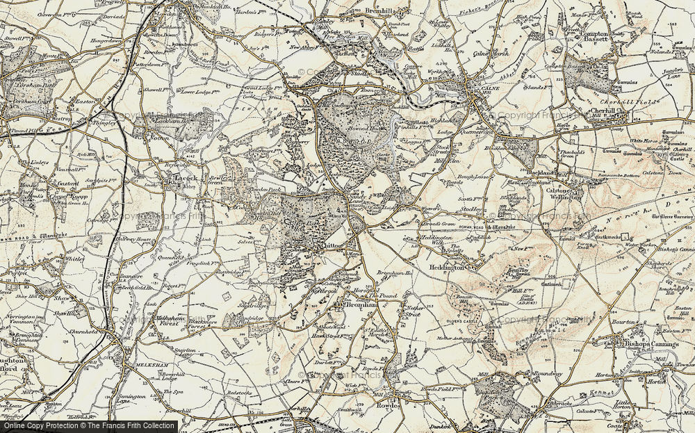 Old Map of Historic Map covering Whetham in 1899