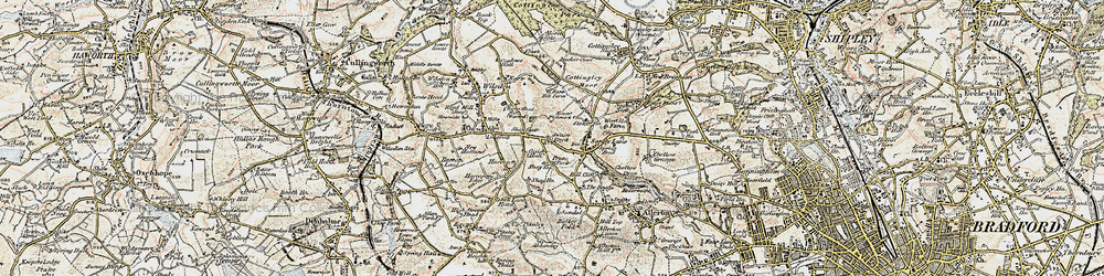 Old map of Bailey Fold in 1903-1904