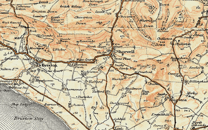 Old map of Sandy Way in 1899-1909