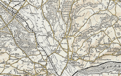 Old map of Sandygate in 1899-1900