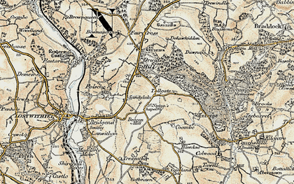Old map of Polscoe in 1900