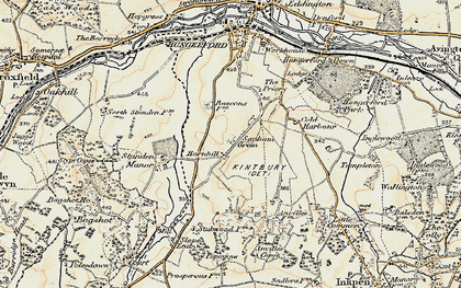 Old map of Sanham Green in 1897-1900