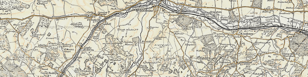Old map of Sanham Green in 1897-1900