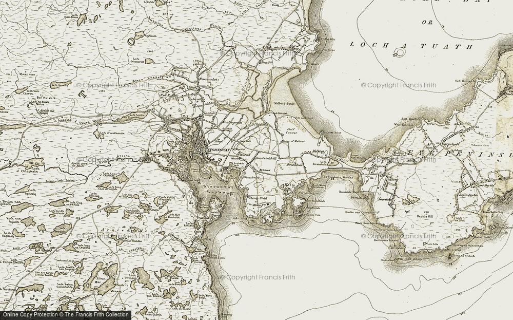 Old Map of Sanndabhaig, 1909-1911 in 1909-1911