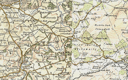 Old map of Santon in 1903-1904