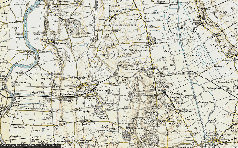 Old Map of Santon, 1903-1908 in 1903-1908