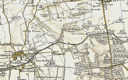 Old map of Santon in 1903-1908