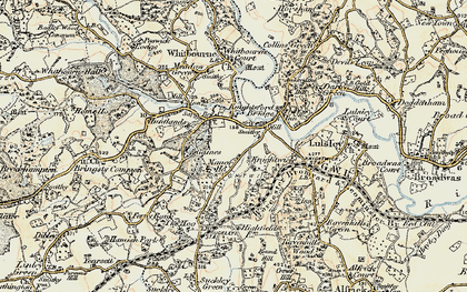 Old map of Sapey Bridge in 1899-1902