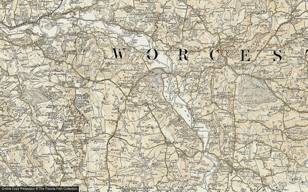 Old Map of Sapey Common, 1899-1902 in 1899-1902