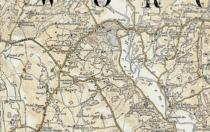 Old map of Sapey Common in 1899-1902