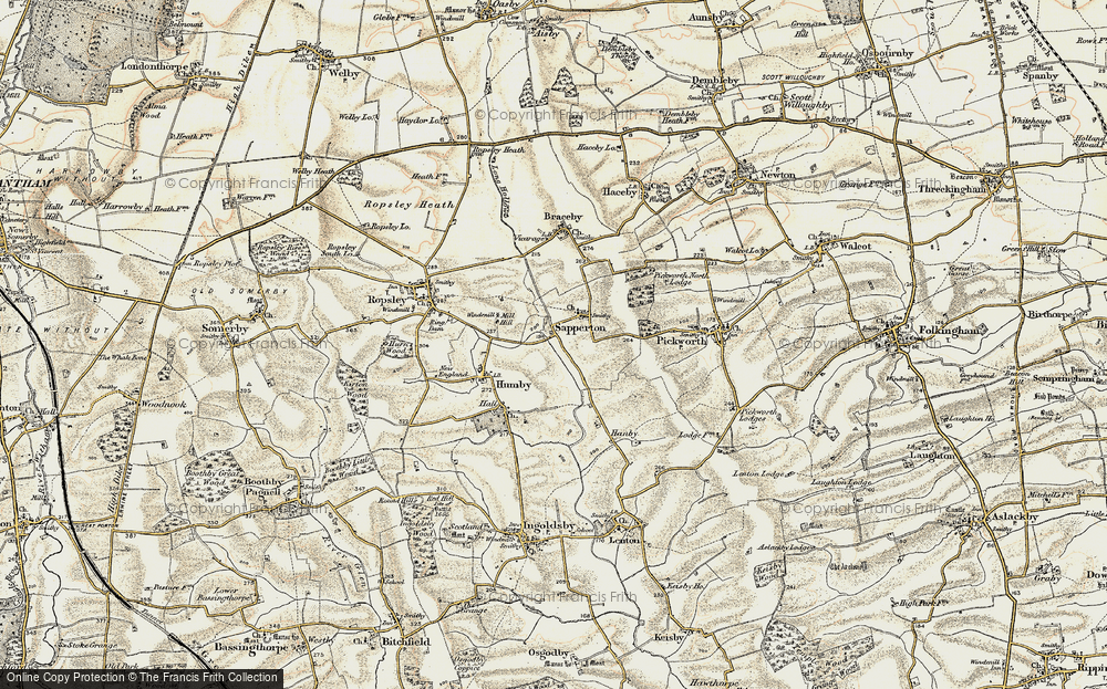 Old Map of Sapperton, 1902-1903 in 1902-1903