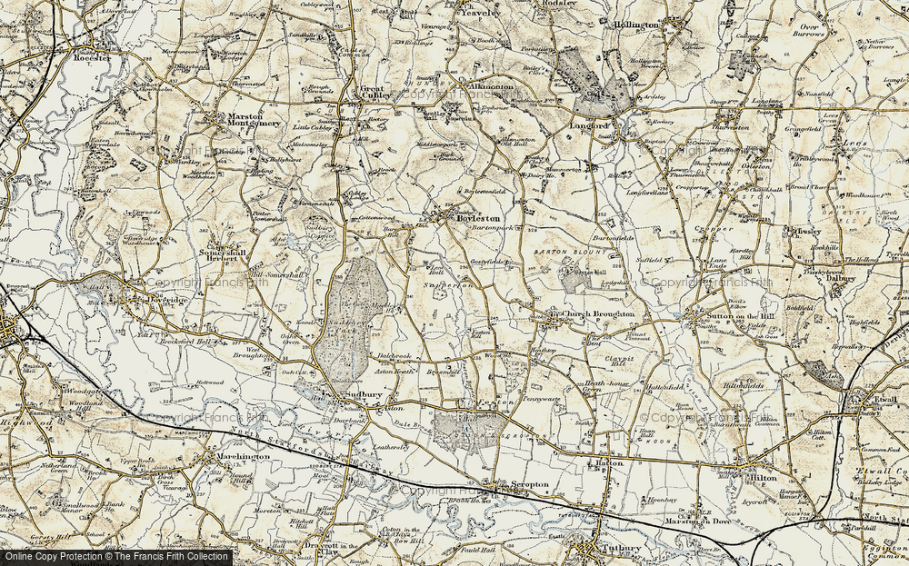 Old Map of Sapperton, 1902 in 1902