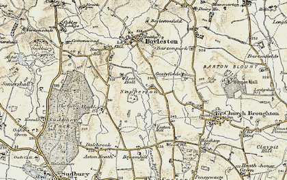 Old map of Sapperton in 1902