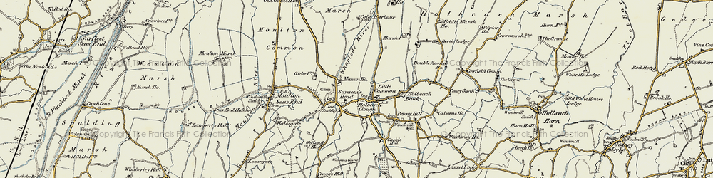 Old map of Saracen's Head in 1901-1902