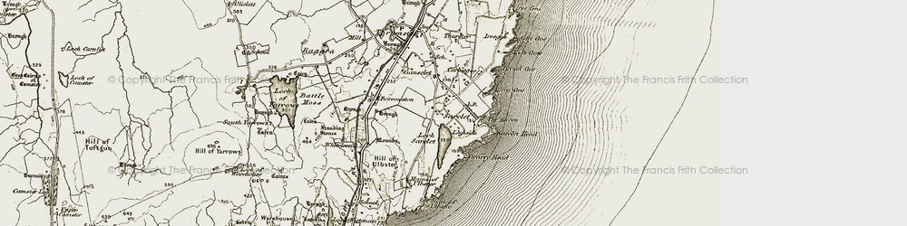 Old map of Sarclet in 1912