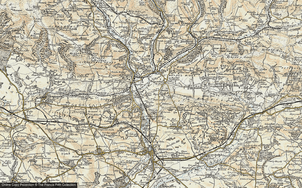 Old Map of Sarn, 1900 in 1900