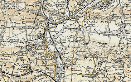 Old map of Sarn in 1900