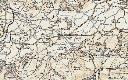 Old map of Sarn in 1902-1903