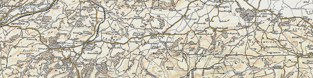 Old map of Bachaethlon in 1902-1903