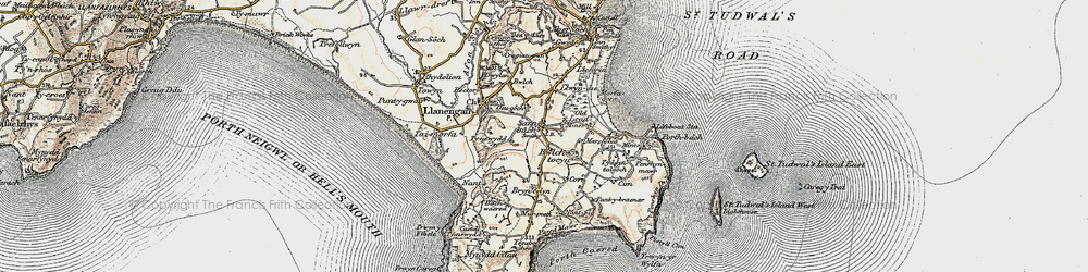 Old map of Bryn-celyn in 1903