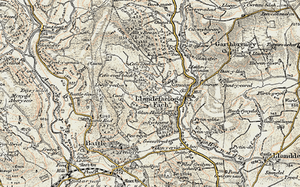 Old map of Sarnau in 1900-1901