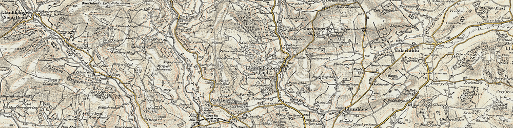 Old map of Battle Fawr in 1900-1901