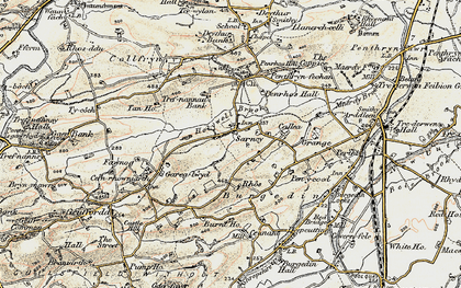 Old map of Sarnau in 1902-1903
