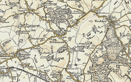 Old map of Sarnesfield in 1900-1901