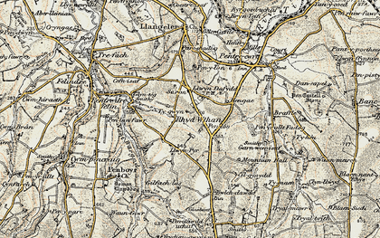 Old map of Saron in 1901