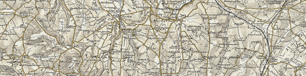 Old map of Saron in 1901