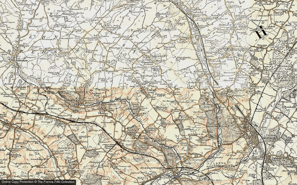 Old Map of Sarratt, 1897-1898 in 1897-1898