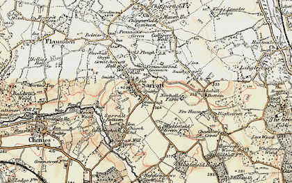 Old map of Sarratt in 1897-1898