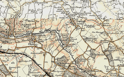 Old map of Sarratt Bottom in 1897-1898