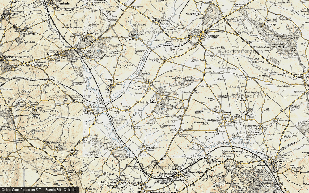 Old Map of Sarsden, 1898-1899 in 1898-1899