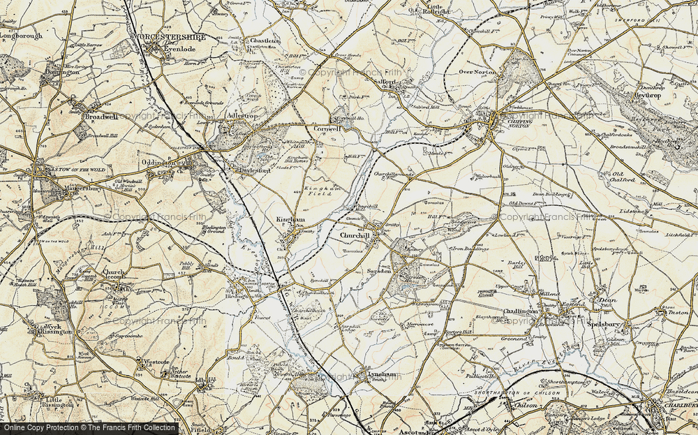 Old Map of Sarsden Halt, 1898-1899 in 1898-1899